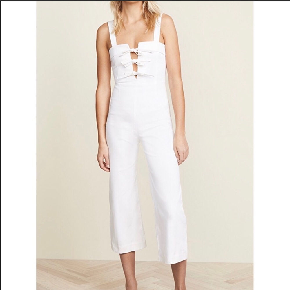 Clayton white denim  jumpsuit